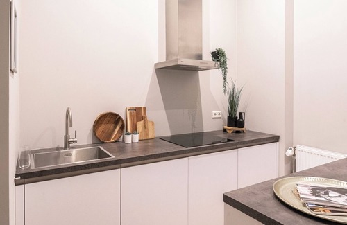 Tilburg Villa | Cozy room with bath, 35m2, fast, stable WiFi and herringbone floor.