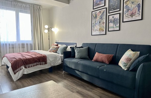 Almaty Apartment | Cozy studio with WiFi and AC in center of Almaty
