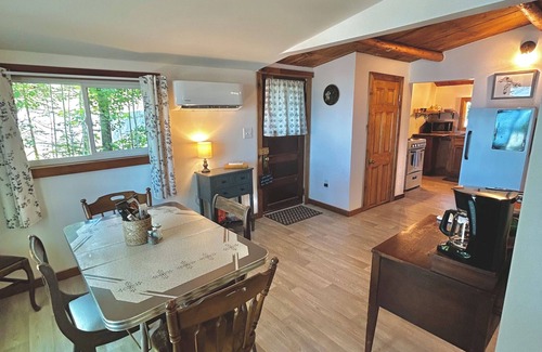 Brimley Cabin | Cozy waterfront cabin in delightful Brimley with WiFi, AC, sand beach