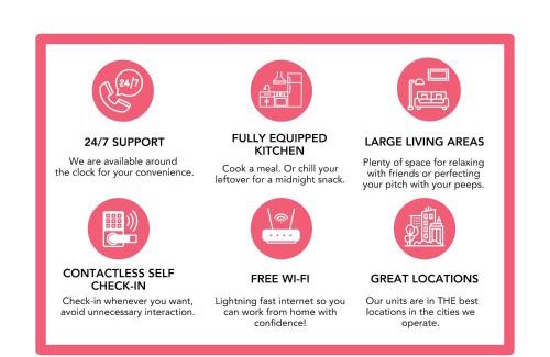 Mill District Apartment | CozySuites Mill District with pool, gym # 10