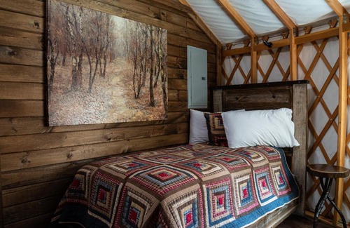 Topton Villa | Creekside Cove Luxury Yurt w Hot Tub in Nantahala