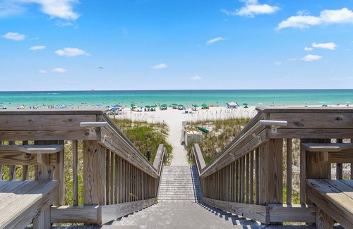 Avalon Beach Estates Condo | Crystal View 304 - Gulf View, Pet Friendly, Pool, Beach Service, Private Beach!