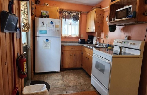 Iron River Apartment | Deer Trail Resort Lakeside 5 on Lake Delta near Iron River, WI