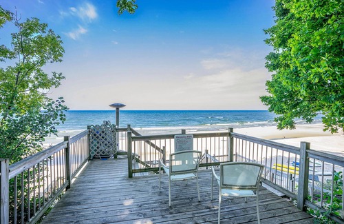 Macatawa House | Delightful Private Wooded Setting Stunning Harbor Views, Private Beach Access, Tennis