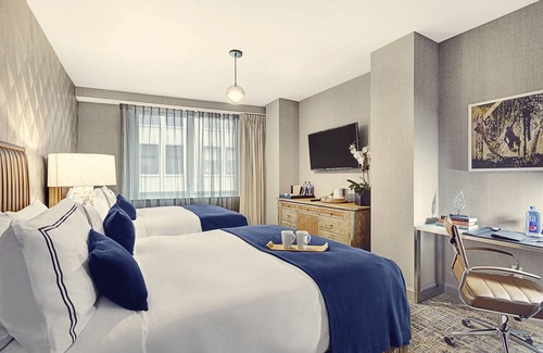 Financial District Hotel | Deluxe Two Queen Bedded Room at The Artezen Hotel, Minutes to Central Park