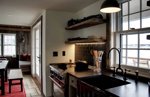 Nantucket Town Cottage | Design cottage on wharf in town - huge private deck, private dock