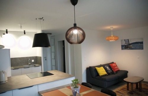 Vannes Apartment | Designer apartment with view and private parking