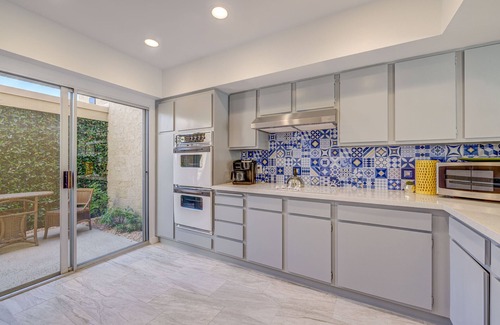 Palm Desert House | Designer Mid Century Oasis; steps to the pool.