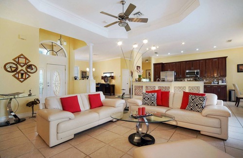Caloosahatchee Villa | Direct Gulf access, Pool, Grill, Pool Bar, Western Exposure, TV,