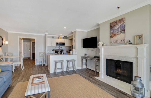 Boyne City Condo | Direct Lake Charlevoix Access | First Floor Beach Retreat | Private Patio |