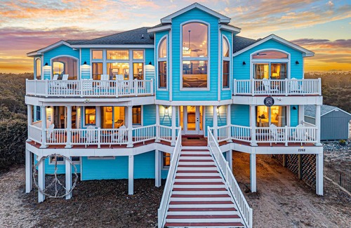 Carova Beach House | Discount Oct/Nov Htd pool/hotub, firepit oceanview, Wild Horses, 6 bed 7 baths