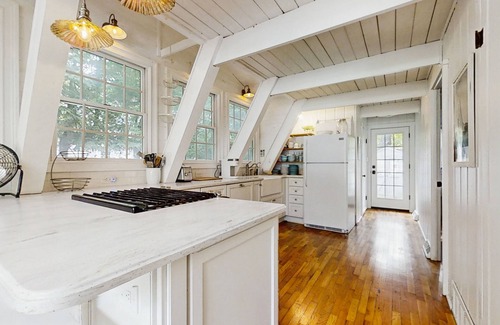 Charlevoix House | Dog-friendly A-frame home near beaches & downtown with firepit, deck, badminton
