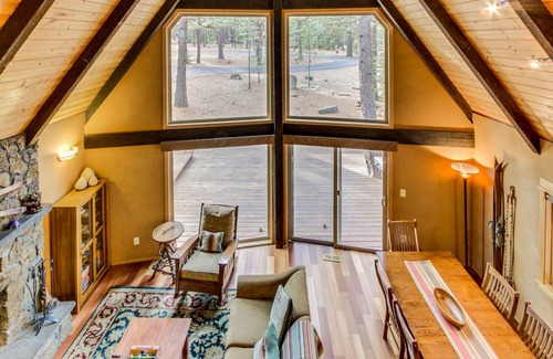 Black Butte Ranch House | Dog-friendly A-frame-inspired home on 1/2 acre with pools, hot tubs & sauna