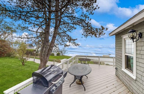 East Boothbay Cottage | Dog-friendly, bayfront home - gorgeous ocean views, private balcony & fireplace