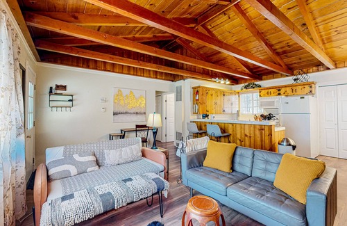 South Lake Tahoe Cabin | Dog-friendly cabin with private hot tub, fireplace, grill, patio, streaming