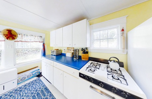 Boothbay Harbor House | Dog-friendly Fisher Hill home with patio and wood stove - walk to the harbor