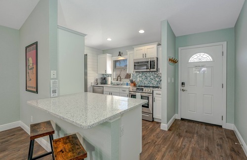 New Smyrna Beach House | Dog Friendly Home w/Private Fenced Yard, Garage & Fire Pit! STEPS to the Beach!