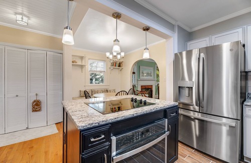 Morehead City Cottage | Dog-friendly home with updated interior, old-world charm, and alfresco dining