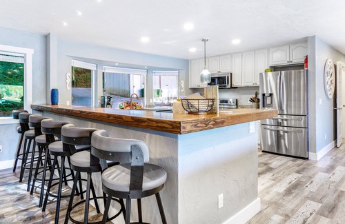 Union House | Dog-Friendly Home with Canal Views, Game Room, Furnished Deck, Hot Tub & Patio