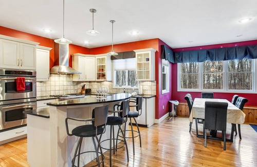 Blakeslee House | Dog-friendly house near skiing with fireplace, upscale kitchen & pool access