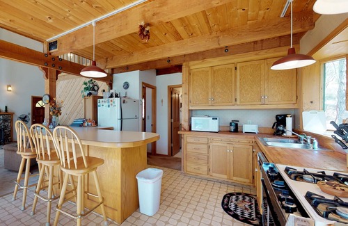 Arnold Cabin | Dog-friendly mountain cabin with gas fireplace near skiing