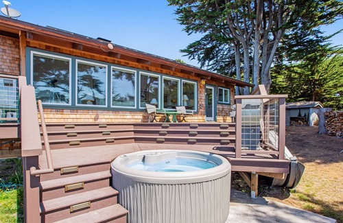 Albion Cabin | Dog-Friendly, Oceanfront Home w/Private Hot Tub, Deck, WiFi, & Spectacular Views