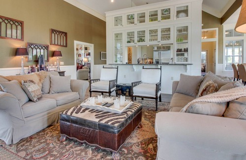 Johnson City House | Dog-friendly riverfront home with private pool, gourmet amenities, & guesthouse