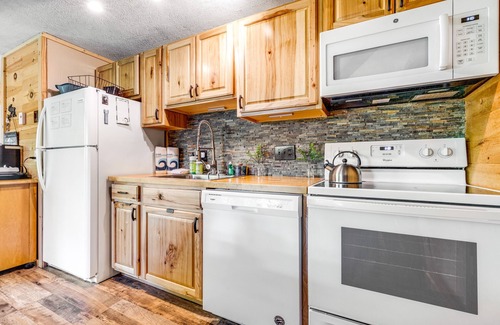 Sugar Mountain Apartment | Dog-friendly rustic mountain condo with fireplace, private deck & amazing views