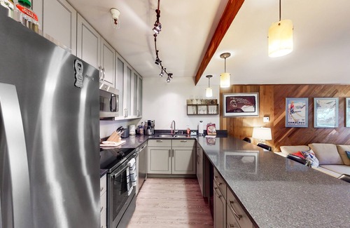 Alyeska Condo | Dog-friendly ski-in/out condo at the base of Mt. Alyeska with open layout & W/D