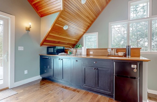 Wolfeboro Apartment | Dog-friendly studio with kitchenette, W/D, firepit, & hot tub access