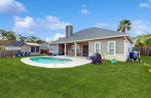 Upper Grand Lagoon House | Dog-friendly home , private pool, patio, firepit, AC, & W/D, snow bird friendly