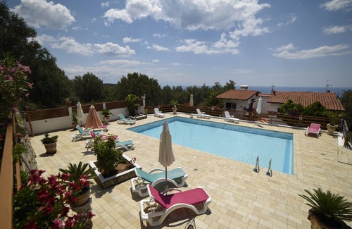 Marina Di Camerota Apartment | Double room with bathroom, small terrace with sea view
