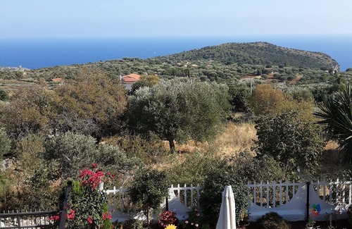 Marina Di Camerota Apartment | Double room with bathroom, small terrace with sea view