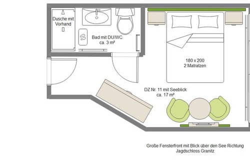 Neuensien Apartment | Double room with lake view I - holiday rooms and apartments with lake view