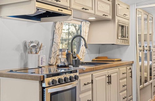 Mineral Bluff Cabin | Drifter- Glamping, Toccoa Riverfront, hot tub, bath house, fire pit, hammock.