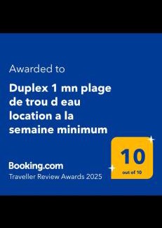 La Saline Les Bains Apartment | Duplex 1 mn plage de trou d eau location a la semaine minimum