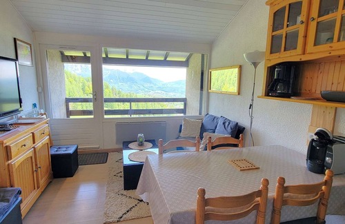Saint-Michel-de-Chaillol Apartment | Duplex for 4 in Central Saint-Michel-de-Chaillol, Balcony, WiFi, Fully-Equipped Kitchen