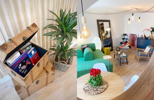 Saint-Brieuc Apartment | Duplex lumineux, coloré, atypique face cathédrale