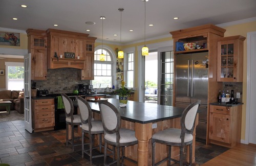 Montauk House | East Lake Dr. Lakefront home with a pool.