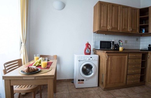 Prague 1 Apartment | Economic double bed studio apartment ground floor with kitchen and bathroom