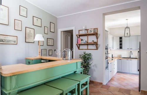 Vignale Monferrato Apartment | Elegant and spacious villa perfect for accommodating up to 12 guests is located in the center of Vignale in the heart of Monferrato area, nominated a UNESCO World Heritage Site in 2014. The house is equipped with every comfort: WiFi, air conditioning, ou