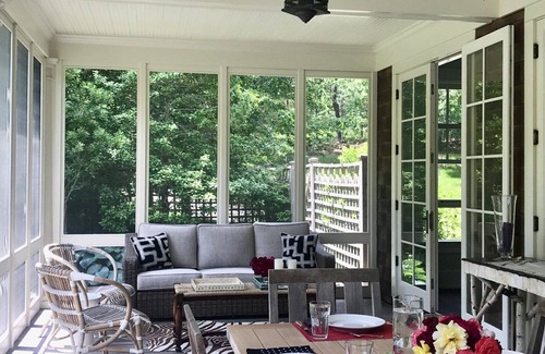 Amagansett House | Elegant Devon Highlands estate, two lush acres of private land, covered...