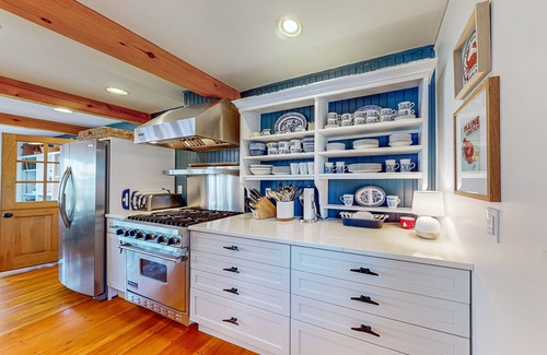 Wiscasset House | Elegant home right in town with gorgeous water view, deck & interior