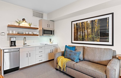 Tamarack Apartment | Elegant King Studio | Pet friendly
