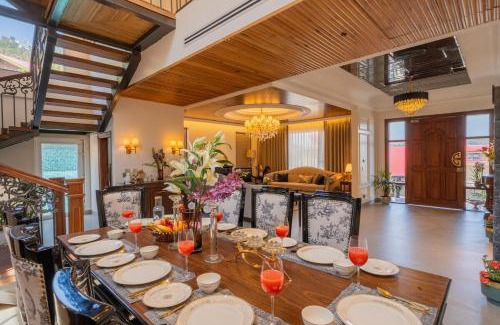 Kasauli Villa | ELIVAAS privé The Royce Daisy Ultra-Luxe 4 BHK Villa with Pvt Heated Pool, Jacuzzi, Steam Room & Hill Views