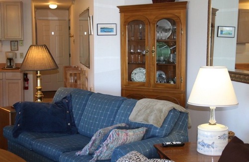 Bar Harbor Apartment | Enjoy A Suite With A Large, Furnished Waterfront Deck Viewing Boats & Islands.