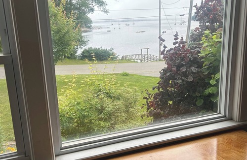 Boothbay Harbor House | Enjoy spectacular views of Lobster Cove. Large yard, EV charger & dog friendly.