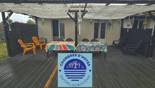 Aureilhan House | EntreLac&Océan2 - Chambre d'hôtes-Entrée et Terrasse privée - cyclotouristes et motards bienvenus