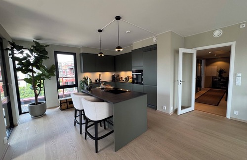Gamle Oslo Apartment | Exclusive Oslo Penthouse – 70m² Rooftop, Fireplace & Parking