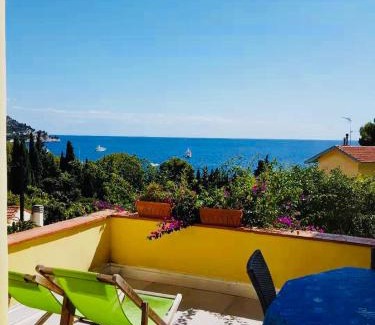 Eze Apartment | Eze flat with terrace sea view and mountain view